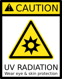 UV radiation warning sign